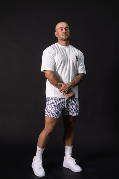 NEW EDITION - TOXIC CULTURE SHORTS WHITE