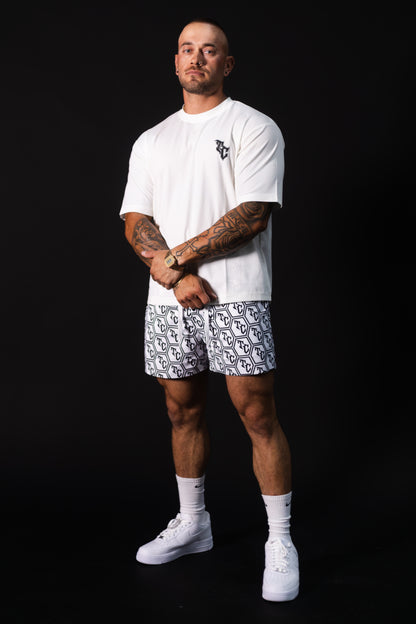 NEW EDITION - TOXIC CULTURE SHORTS WHITE