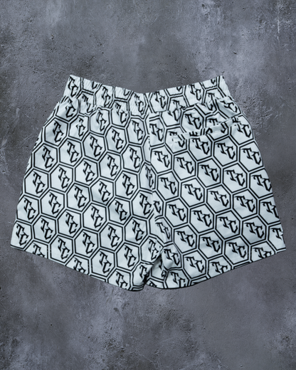 NEW EDITION - TOXIC CULTURE SHORTS WHITE