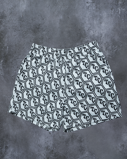 NEW EDITION - TOXIC CULTURE SHORTS WHITE
