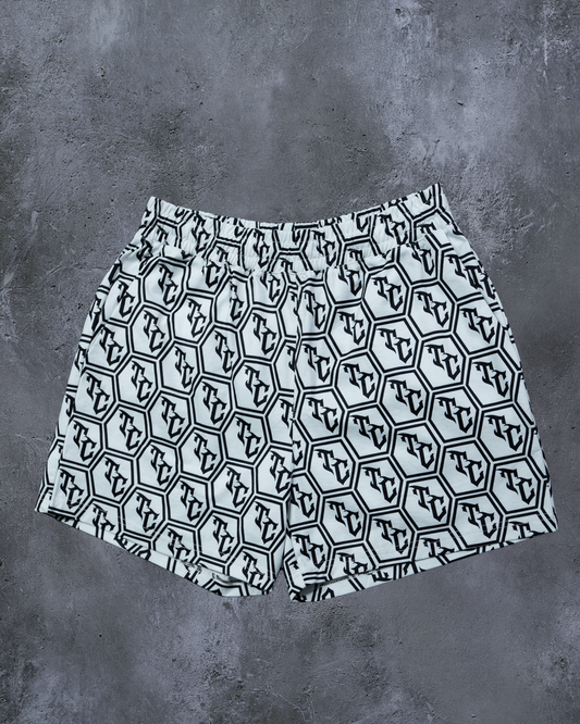 NEW EDITION - TOXIC CULTURE SHORTS WHITE